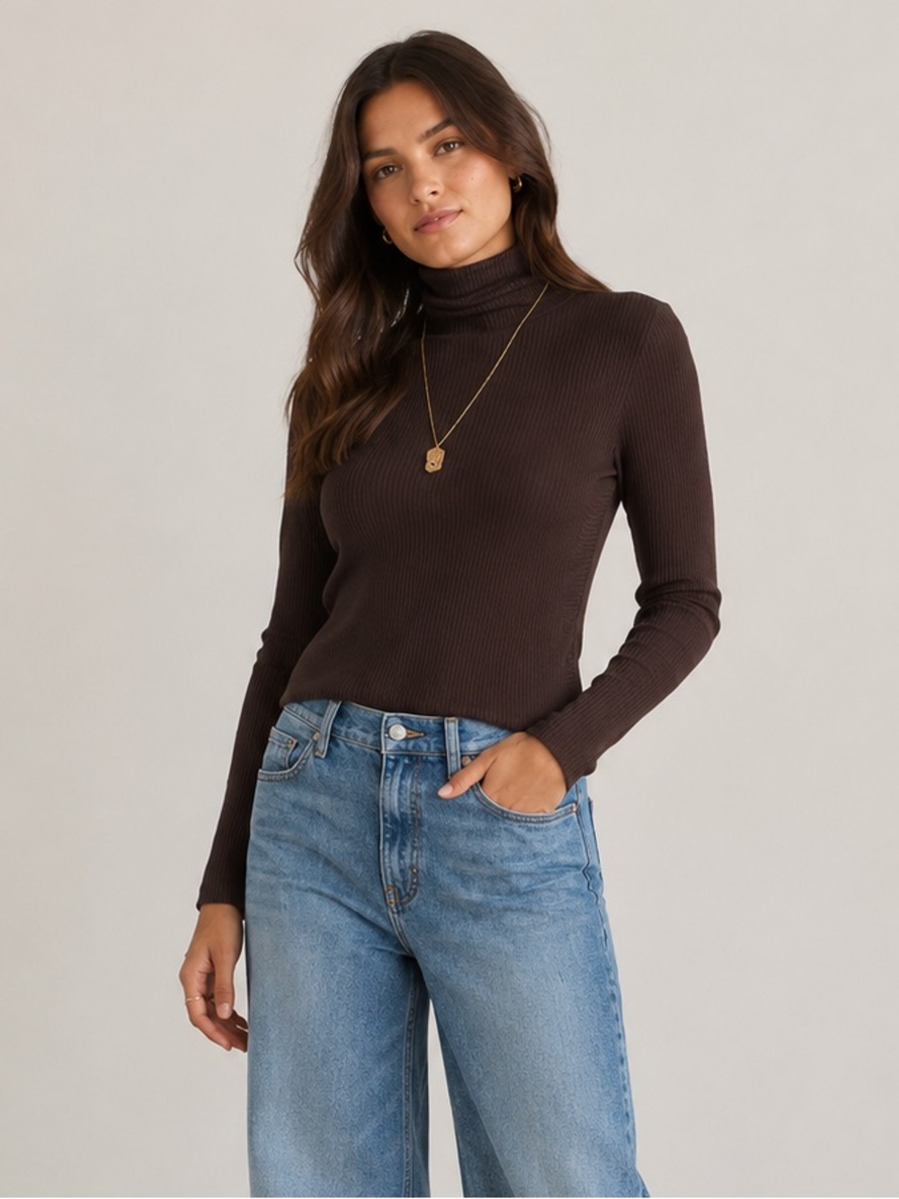 Madewell Ribbed Turtleneck Long-Sleeve Tee